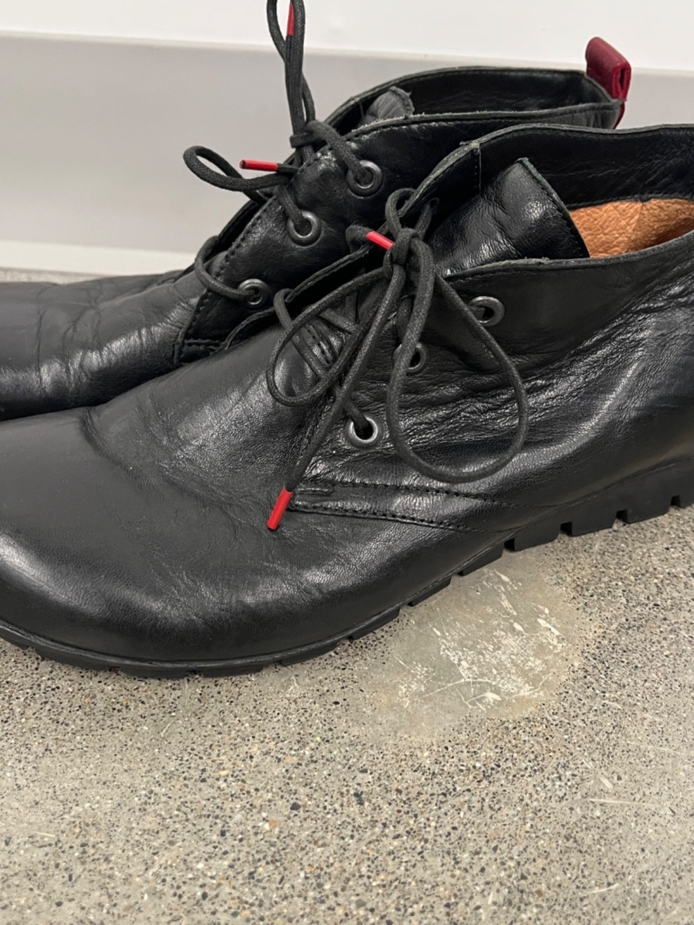 ✨ Think! Leather Ankle Boots / Chukka Shoes | Model 87074 | Size EU 37 | Black |